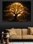 Altın Sarısı Büyülü Ağaç Dekoratif Tablo 2