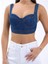 7131 Kot Crop-Mavi 4