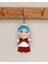 İnci Küpeli Kız Amigurumi Anahtarlık 13 cm - El Yapımı Sanatsal Örgü Çanta Aksesuarı 1