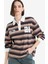 Coool Loose Fit Çizgili Polo Yaka Sweatshirt E7887AX25SP 1