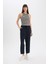 Straight Fit Çift Cepli Yüksek Bel Düz Paça Modal Kumaş Pantolon E5962AX25SP 3