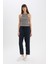 Straight Fit Çift Cepli Yüksek Bel Düz Paça Modal Kumaş Pantolon E5962AX25SP 4