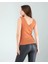 Kahve Merdiven Yaka Kalın Askı Crop Bluz 5