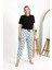 Kadın Pamuklu Büyük Beden Alt Pijama 27557 Buz Mavisi 3