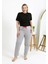 Kadın Pamuklu Büyük Beden Alt Pijama 27557 Gri 1