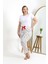 Kadın Pamuklu Büyük Beden Alt Pijama 27558 Ekru 1