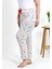 Kadın Pamuklu Büyük Beden Alt Pijama 27558 Ekru 3