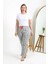 Kadın Pamuklu Büyük Beden Alt Pijama 27558 Gri 4