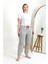Kadın Pamuklu Büyük Beden Alt Pijama 27558 Gri 5
