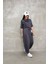 Osy Modal Yumuşak Dokulu Kumaş Oversize Bisiklet Yaka T-Shirt Jogger Eşofman Altı Eşofman Takımı - Antrasit 1