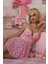 Romantik Pembe Kalp Desenli Pinterest Gecelik ve Tanga 4