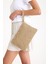 Premium Kadın Hasır Jüt Astarlı Fermuarlı Clutch El Çantası Portföy 3