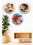 3 Parça Kabartmalı Modern Çiçek Mdf Tablo Seti, Oturma Odası, Salon, Ofis, Ev Duvar Tablosu Dekoru 1