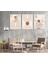 3 Parça Çerçeveli Brown Boho Ahşap Tablo Seti Bestablo 3