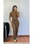 Fitilli Esnek Kumaş Basic Takım Camel 1