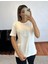 Marka Muadil Kuş Serpme Taşlı T-Shirt Kırık Beyaz 2