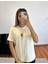Marka Muadil Dal Kuş Iri Taşlı T-Shirt Kırık Beyaz 3