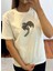 Marka Muadil Palmiye Taşlı T-Shirt Kırık Beyaz 3