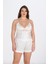 Arias Closet Büyük Beden Ekru Şort Takımı OZN-22648 1