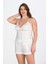 Arias Closet Büyük Beden Ekru Şort Takımı OZN-22648 2