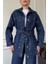 Beli Kuşaklı Denim Ceket- Mavi 2