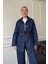 Beli Kuşaklı Denim Ceket- Mavi 3