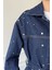 Beli Kuşaklı Denim Ceket- Mavi 5