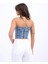 6878 Kot Crop-Mavi 4