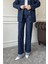 Duble Paça Denim Pantolon- Mavi 1