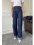 Duble Paça Denim Pantolon- Mavi 3