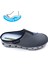 K1275 Memory Foam Burnu Kapalı Gri Erkek Sabo Terlik 2