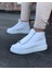 LISINYA947 CZ032 Beyaz Bağcıklı Sneakers Yarım Bilek Bot - 370821-1453 4