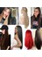Kanekalon Fiber Sentetik Düz 8 Parça Saç Çıt Çıt / Kahverengi / (LISINYA175) - 462338-1453 3