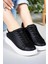 Mcqueen Sneaker Şık ve Rahat Unisex Günlük Spor Ayakkabı Beyaz Siyah 4