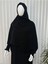 Şallı ,gipe Kol Elbise Takım Siyah Renk Jilbab,abaya,hijab ( Hac ve Umre Için Uygundur) 4