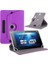 Concord C-754 10.1" Dönerli Standlı Deri Tablet Kılıfı - Ekran Koruyucu - Mor 1