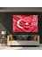 Ay Yıldız Türk Bayrağı Cam Tablo Yatay Duvar Tablosu Ev Ofis Okul Tablosu 3