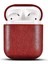 Apple Airpods 1/2 ile Uyumlu Deri Kılıf - (Lal Kırmızı) 1
