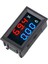 Dc 0-100V 10A Dijital Voltmetre Ampermetre DSN-VC288 Mavi Kırmızı 0.28” 3 Hane 7 Segment 3