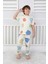 Isob Ekru LEGO Desenli %100 Pamuk Erkek Çocuk Kısa Kollu Pijama Takımı 3-8 Yaş 41316-E 1