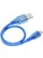 30CM Micro USB Kablo Mavi 480 Mbps USB 2.0 Hot Swap 4