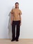 31585 Drape Detaylı T-Shirt-Koyu Kahve 5