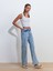 71796 Likralı Wideleg Denim Pantolon-Tint 1