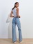 71796 Likralı Wideleg Denim Pantolon-Tint 2