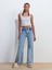 71796 Likralı Wideleg Denim Pantolon-Tint 3