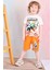 Pjkskt Minec Desenli Turuncu Şortlu Erkek Çocuk Kısa Kol Takım 7525-T 1