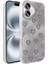 Iphone 16 Plus Uyumlu Kılıf Kamera Korumalı Kalp Desenli Parıltılı Parçacıklı Slikon Kapak 1