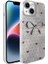 Iphone 15 Uyumlu Kılıf Kamera Korumalı Kurdele Desenli Parıltılı Parçacıklı Slikon Kapak 1