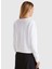 Bisiklet Yaka Beyaz Kadın Sweatshırt 3J68D107Z 2