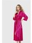 Arias Closet Vişne Uzun Saten Sabahlık OZN-12550 1